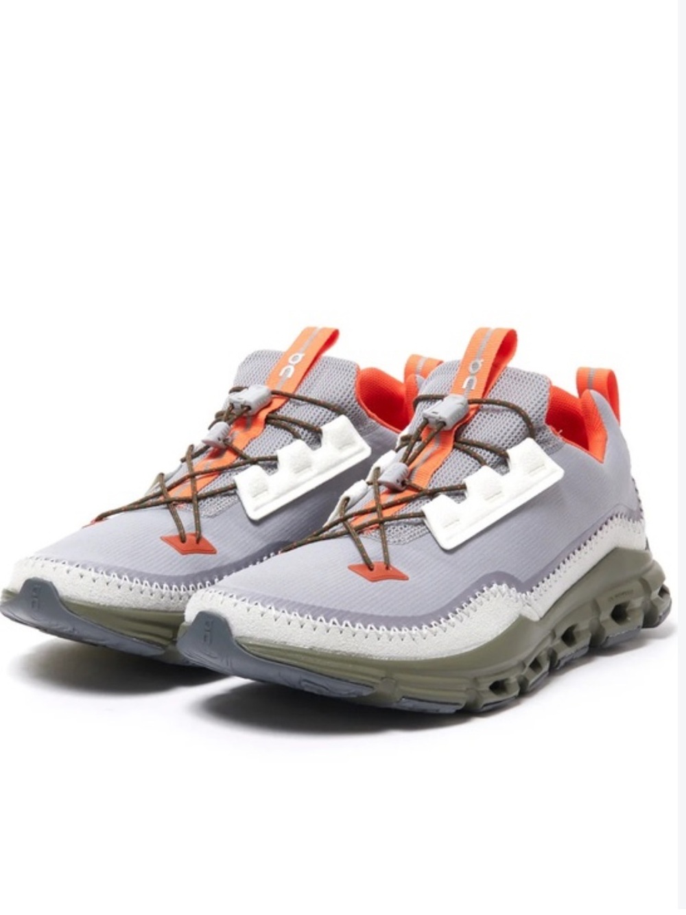 On cloudaway Men size 10 Athletic Sneakers in Gray with Orange Accents